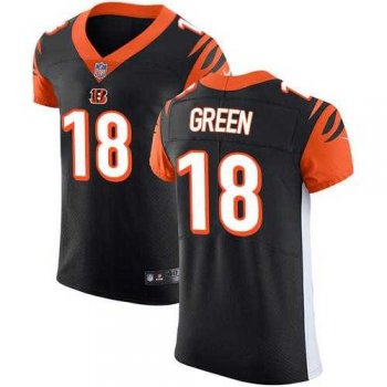 Nike Cincinnati Bengals #18 A.J. Green Black Team Color Men's Stitched NFL Vapor Untouchable Elite Jersey