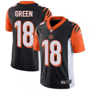 Nike Cincinnati Bengals #18 A.J. Green Black Team Color Men's Stitched NFL Vapor Untouchable Limited Jersey