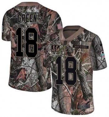 Nike Cincinnati Bengals #18 A.J. Green Camo Men's Stitched NFL Limited Rush Realtree Jersey