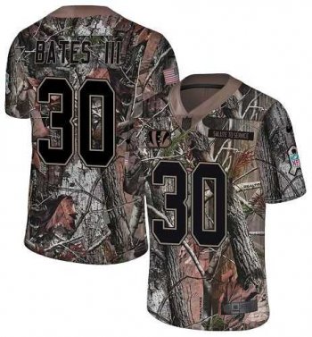 Nike Cincinnati Bengals #30 Jessie Bates III Camo Men's Stitched NFL Limited Rush Realtree Jersey