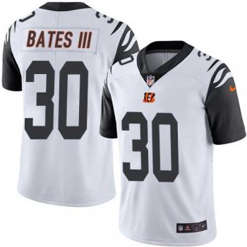 Nike Cincinnati Bengals #30 Jessie Bates III White Men's Stitched NFL Limited Rush Jersey