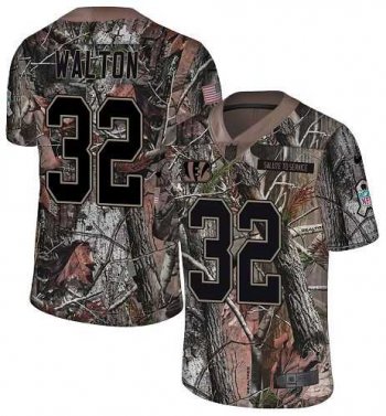 Nike Cincinnati Bengals #32 Mark Walton Camo Men's Stitched NFL Limited Rush Realtree Jersey