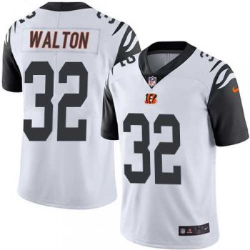 Nike Cincinnati Bengals #32 Mark Walton White Men's Stitched NFL Limited Rush Jersey