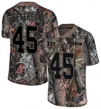 Nike Cincinnati Bengals #45 Malik Jefferson Camo Men's Stitched NFL Limited Rush Realtree Jersey