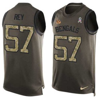 Nike Cincinnati Bengals #57 Vincent Rey Green Men's Stitched NFL Limited Salute To Service Tank Top Jersey