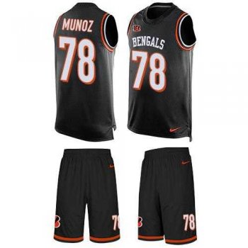 Nike Cincinnati Bengals #78 Anthony Munoz Black Team Color Men's Stitched NFL Limited Tank Top Suit Jersey