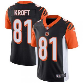 Nike Cincinnati Bengals #81 Tyler Kroft Black Team Color Men's Stitched NFL Vapor Untouchable Limited Jersey