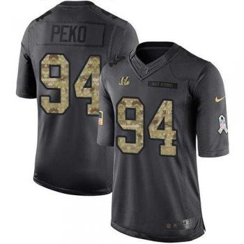 Nike Cincinnati Bengals #94 Domata Peko Black Men's Stitched NFL Limited 2016 Salute to Service Jersey