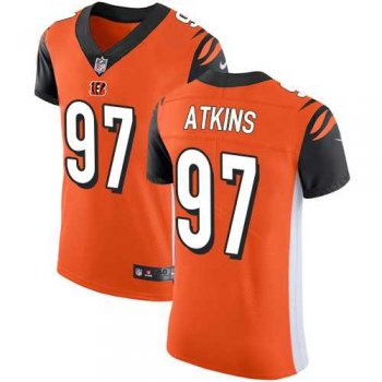 Nike Cincinnati Bengals #97 Geno Atkins Orange Alternate Men's Stitched NFL Vapor Untouchable Elite Jersey