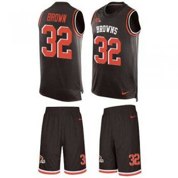 Nike Cleveland Browns #32 Jim Brown Brown Team Color Men's Stitched NFL Limited Tank Top Suit Jersey