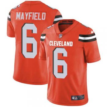 Nike Cleveland Browns #6 Baker Mayfield Orange Alternate Men's Stitched NFL Vapor Untouchable Limited Jersey