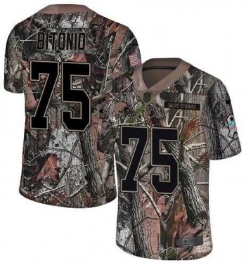 Nike Cleveland Browns #75 Joel Bitonio Camo Men's Stitched Football Limited Rush Realtree Jersey