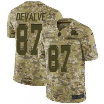 Nike Cleveland Browns #87 Seth DeValve Camo Men's Stitched NFL Limited 2018 Salute To Service Jersey