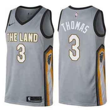 Nike Cleveland Cavaliers #3 Isaiah Thomas Gray NBA Swingman City Edition Jersey