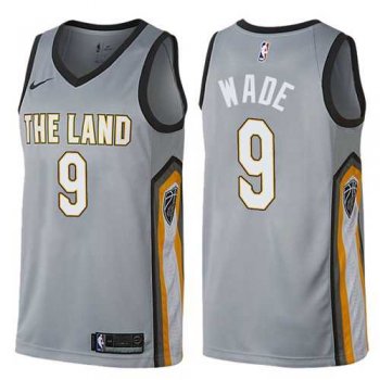 Nike Cleveland Cavaliers #9 Dwyane Wade Gray NBA Swingman City Edition Jersey