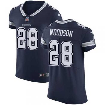 Nike Dallas Cowboys #28 Darren Woodson Navy Blue Team Color Men's Stitched NFL Vapor Untouchable Elite Jersey