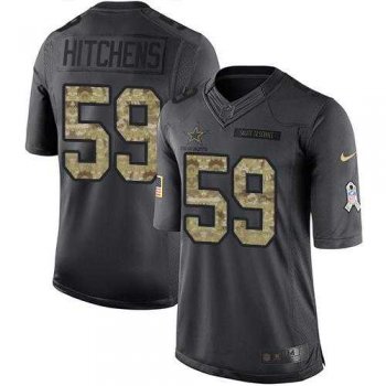 Nike Dallas Cowboys #59 Anthony Hitchens Black Men's Stitched NFL Limited 2016 Salute To Service Jersey