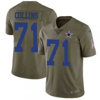 Nike Dallas Cowboys #71 La'el Collins Olive Men's Stitched NFL Limited 2017 Salute To Service Jersey