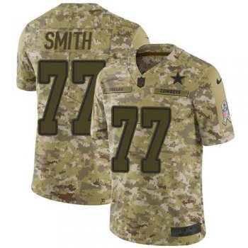 Nike Dallas Cowboys #77 Tyron Smith Camo Men's Stitched NFL Limited 2018 Salute To Service Jersey