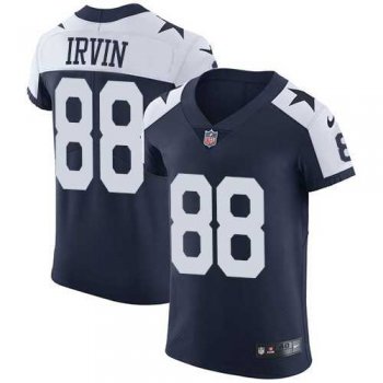 Nike Dallas Cowboys #88 Michael Irvin Navy Blue Thanksgiving Men's Stitched NFL Vapor Untouchable Throwback Elite Jersey