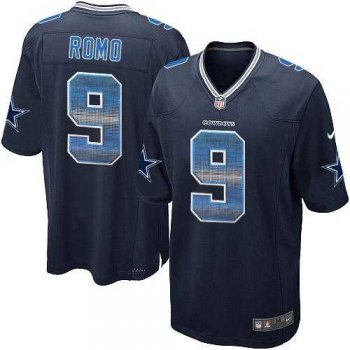 Nike Dallas Cowboys #9 Tony Romo Navy Blue Team Color Men's Stitched NFL Limited Strobe Jersey