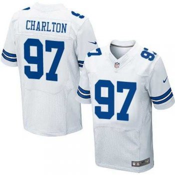 Nike Dallas Cowboys #97 Taco Charlton White Men's Stitched NFL Elite Jersey