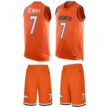 Nike Denver Broncos #7 John Elway Orange Team Color Men's Stitched NFL Limited Tank Top Suit Jersey