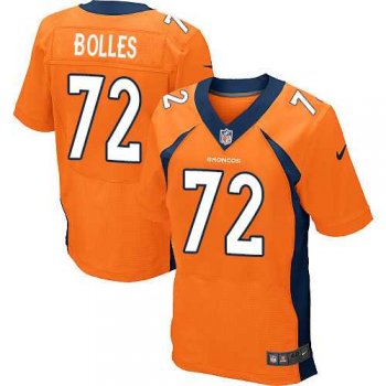 Nike Denver Broncos #72 Garett Bolles Orange Team Color Men's Stitched NFL New Elite Jersey