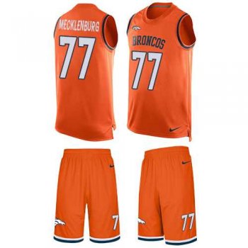 Nike Denver Broncos #77 Karl Mecklenburg Orange Team Color Men's Stitched NFL Limited Tank Top Suit Jersey