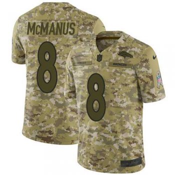 Nike Denver Broncos #8 Brandon McManus Camo Men's Stitched NFL Limited 2018 Salute To Service Jersey