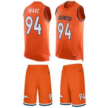 Nike Denver Broncos #94 DeMarcus Ware Orange Team Color Men's Stitched NFL Limited Tank Top Suit Jersey