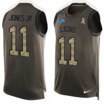 Nike Detroit Lions #11 Marvin Jones Jr Green Men's Stitched NFL Limited Salute To Service Tank Top Jersey