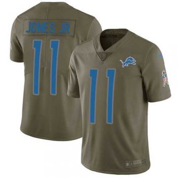 Nike Detroit Lions #11 Marvin Jones Jr Olive Men's Stitched NFL Limited 2017 Salute to Service Jersey