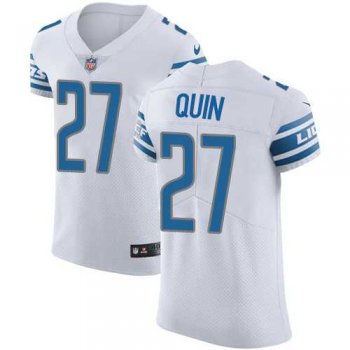 Nike Detroit Lions #27 Glover Quin White Men's Stitched NFL Vapor Untouchable Elite Jersey