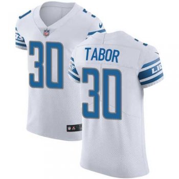 Nike Detroit Lions #30 Teez Tabor White Men's Stitched NFL Vapor Untouchable Elite Jersey