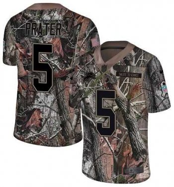 Nike Detroit Lions #5 Matt Prater Camo Men's Stitched NFL Limited Rush Realtree Jersey