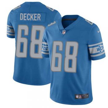 Nike Detroit Lions #68 Taylor Decker Blue Team Color Men's Stitched NFL Limited Jersey