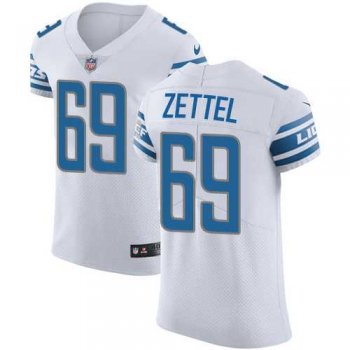 Nike Detroit Lions #69 Anthony Zettel White Men's Stitched NFL Vapor Untouchable Elite Jersey