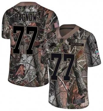 Nike Detroit Lions #77 Frank Ragnow Camo Men's Stitched NFL Limited Rush Realtree Jersey