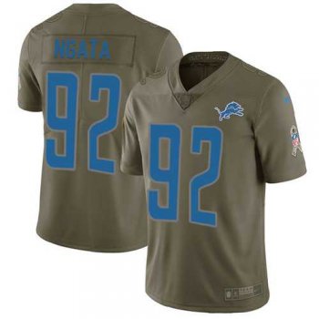 Nike Detroit Lions #92 Haloti Ngata Olive Men's Stitched NFL Limited 2017 Salute to Service Jersey