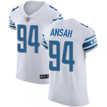 Nike Detroit Lions #94 Ziggy Ansah White Men's Stitched NFL Vapor Untouchable Elite Jersey