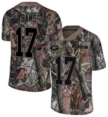 Nike Green Bay Packers #17 Davante Adams Camo Men's Stitched NFL Limited Rush Realtree Jersey