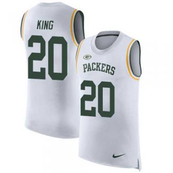 Nike Green Bay Packers #20 Kevin King White Men's Stitched NFL Limited Rush Tank Top Jersey