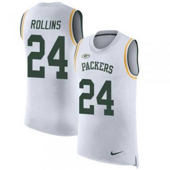 Nike Green Bay Packers #24 Quinten Rollins White Men's Stitched NFL Limited Rush Tank Top Jersey