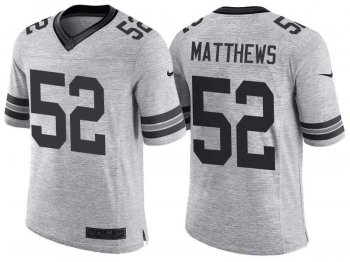 Nike Green Bay Packers #52 Clay Matthews 2016 Gridiron Gray II Men's NFL Limited Jersey