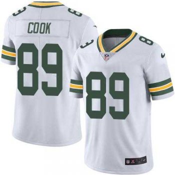 Nike Green Bay Packers #89 Jared Cook White Men's Stitched NFL Limited Rush Jersey