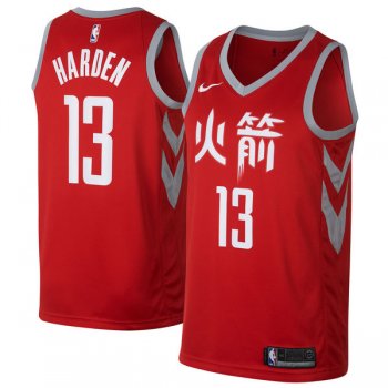 Nike Houston Rockets #13 James Harden Red NBA Swingman City Edition Jersey