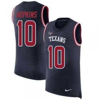 Nike Houston Texans #10 DeAndre Hopkins Navy Blue Team Color Men's Stitched NFL Limited Rush Tank Top Jersey