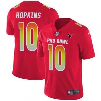 Nike Houston Texans #10 DeAndre Hopkins Red Men's Stitched NFL Limited AFC 2018 Pro Bowl Jersey