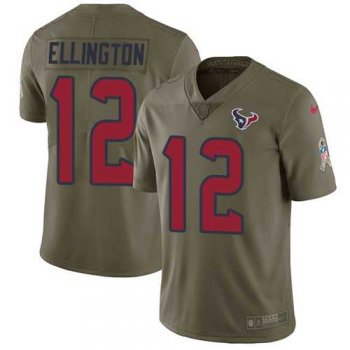 Nike Houston Texans #12 Bruce Ellington Olive Men's Stitched NFL Limited 2017 Salute To Service Jersey